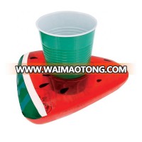 Red floating watermelon inflatable cup drink holder for summer beach