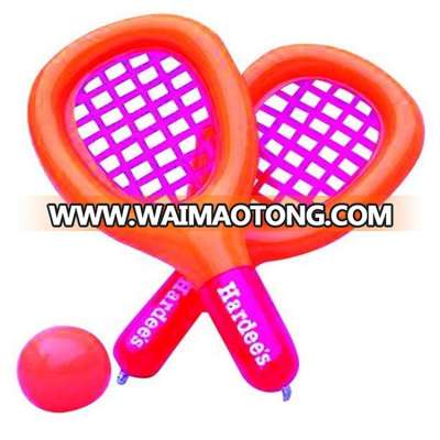 Hot wholesale pink net and red orange red plastic bat and ball set for playing