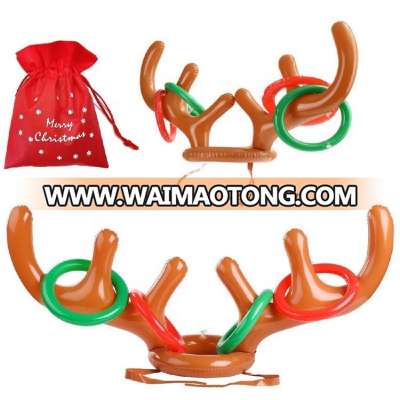 Factory sale Reindeer Antler inflatable Ring Toss game toys For Christmas Party