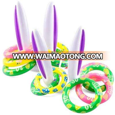 Factory Sale  Inflatable Bunny Ear Ring Toss Game Toys for Kids