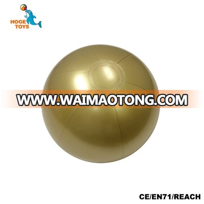 16inch  Solid Gold colour Inflatable PVC Beach Ball