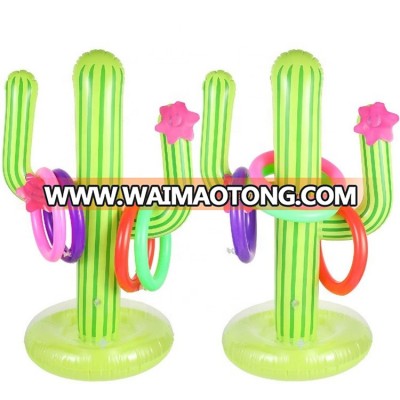 Ready to ship  6 P PVC  inflatable cactus ring toss game  for beach party