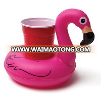 Fashion new style red inflatable flamingo can holder for the beach