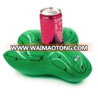 Custom logo printed green cactus inflatable holder for promotion